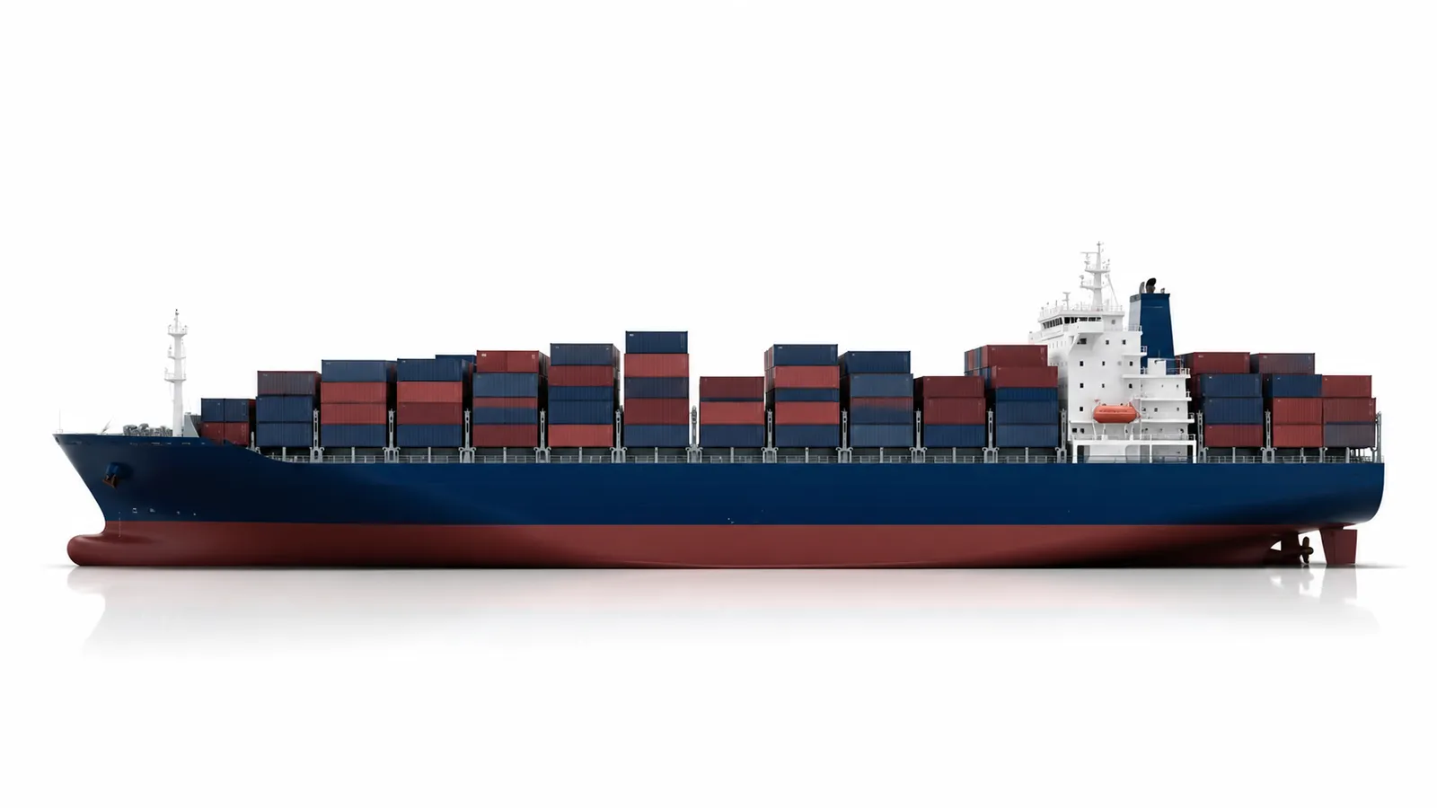 Navy container ship, sea freight